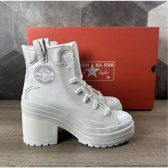 Converse Chuck 70 De Luxe Heel Western Hi Platform A10335C VIN White Women 9 NWB - Picture 3 of 10